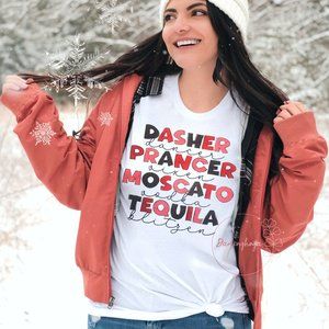 Tipsy Reindeer Unisex Graphic Crew Neck T-shirt